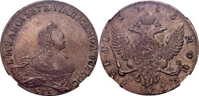Russia 1 Rouble 1755 СПБ ЯI NGC AU58