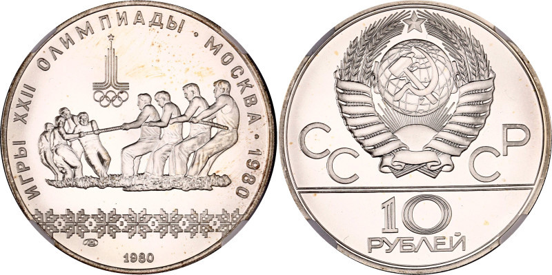 Russia - USSR 10 Roubles 1980 NGC MS67

Y# 184, N# 32774; Silver; 1980 Summer ...
