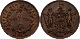 British North Borneo 1 Cent 1890 H