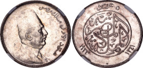 Egypt 5 Piastres 1923 H AH 1341 NGC MS61