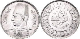 Egypt 20 Piastres 1937 AH 1356 NGC MS61