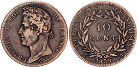 French Colonies 10 Centimes 1829 A