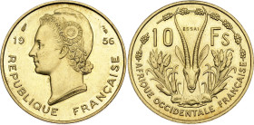 French West Africa 10 Francs 1956 Essai