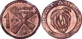 Katanga 1 Franc 1961 NGC MS63 RB