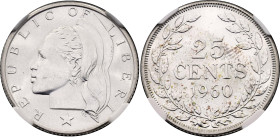 Liberia 25 Cents 1960 NGC MS64