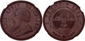 South Africa 1 Penny 1894 NGC AU58 BN