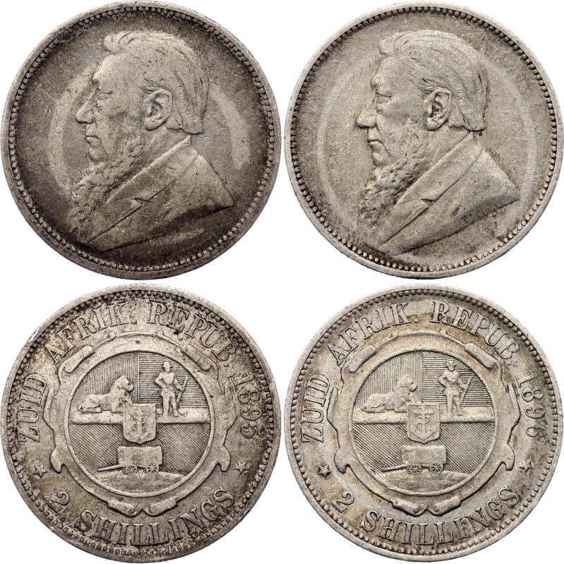 South Africa 2 x 2 Shillings 1895 - 1896

KM# 6, Hern# Z26, Z27, N#4789; Silve...