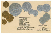 Iran Post Card "Coins of Iran" 1912 - 1937 (ND)