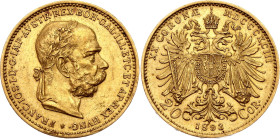 Austria 20 Corona 1893 MDCCCXCIII