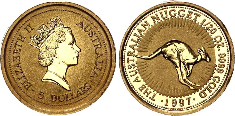 Australia 5 Dollars 1997

KM# 338, N# 344491; Gold (.999) 1.57 g.; Elizabeth I...