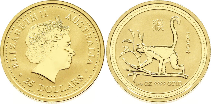 Australia 25 Dollars 2004

KM# 670, N# 17364; Gold (.999) 7.78 g.; Elizabeth I...