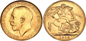 British India 1 Sovereign 1918 I NGC MS64