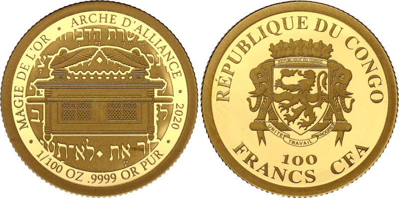 Congo 100 Francs CFA 2020

KM# 267, N# 354375; Gold (.999) 0.31 g., Proof; Ark...