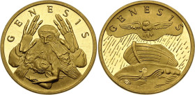 Czechoslovakia Gold Medal "Genesis: Creation of 1st Human / Noah's Arc" 20th Century (ND)
