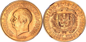 Dominican Republic 30 Pesos 1955 NGC MS62