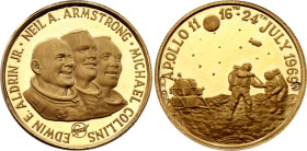 Italy Gold Medal "Apollo 11 - Moon Landing" 1969