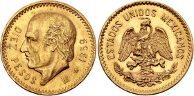 Mexico 10 Pesos 1959 M Key Date