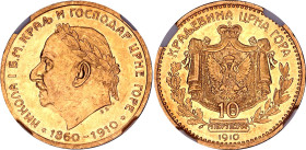 Montenegro 10 Perpera 1910 NGC MS61