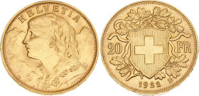 Switzerland 20 Francs 1922 B