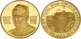 Yugoslavia Gold Medal "Josip Broz Tito - 30th Anniversary of 2nd AVNOJ Meeting in Jajce" 1973 ZM