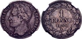 Belgium 1 Franc 1844 NGC VF30