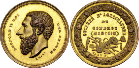 Belgium Gilded Award Medal "Leopold I - Agricultural Award of the District of Condroz (Marchin)" 19th Century (ND)