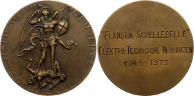 Belgium Bronze Medal "Electrical Workshops of Chambre de Commerce Bruxelles" 1973