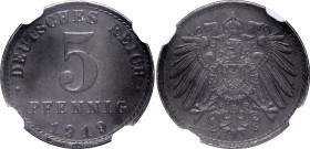 Germany - Weimar Republic 5 Pfennig 1919 A NGC MS64 Top Pop