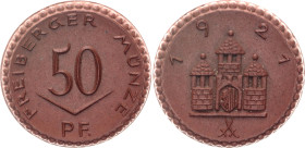 Germany - Weimar Republic Freiberg 50 Pfennig 1921 Notgeld