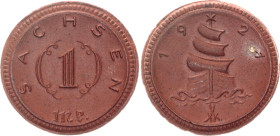 Germany - Weimar Republic Saxony 1 Mark 1921 Notgeld