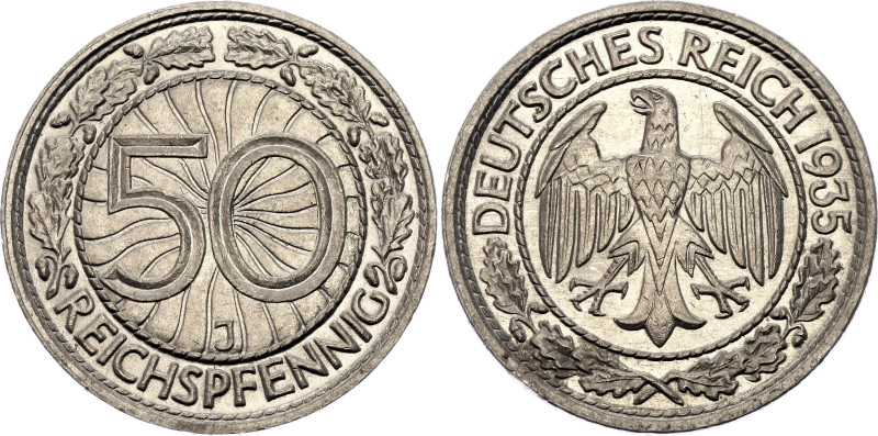Germany - Third Reich 50 Reichspfennig 1935 J

KM# 49, AKS# 40, J. 324, N# 254...