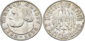 Germany - Third Reich 2 Reichsmark 1933 J