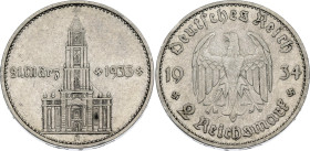 Germany - Third Reich 2 Reichsmark 1934 A