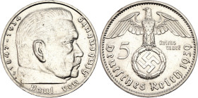 Germany - Third Reich 5 Reichsmark 1939 J