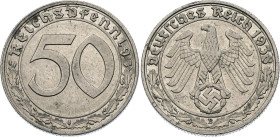 Germany - Third Reich 50 Reichspfennig 1938 B