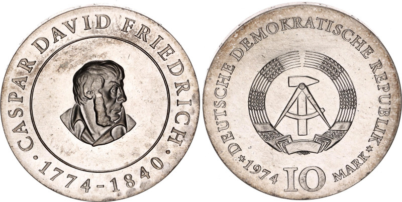 Germany - DDR 10 Mark 1974

KM# 52, AKS# 61, J. 1553, N# 16484; Silver; 200th ...