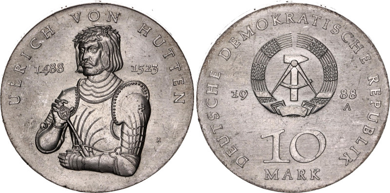 Germany - DDR 10 Mark 1988 A

KM# 123, N# 43349; Silver; 500th Anniversary - B...