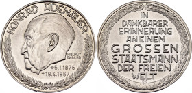 Germany - FRG Silver Medal "Konrad Adenauer" 20th Century