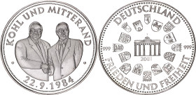 Germany - FRG Silver Medal "Meeting of Mitterrand and Kohl in September 1984" 2001