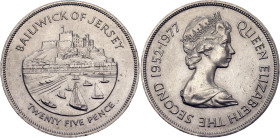 Jersey 25 Pence 1977