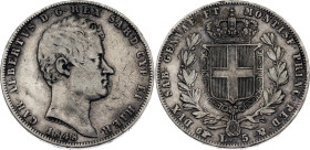 Italian States Sardinia 5 Lire 1848 P