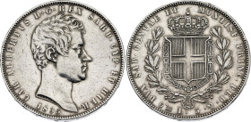 Italian States Sardinia 5 Lire 1835