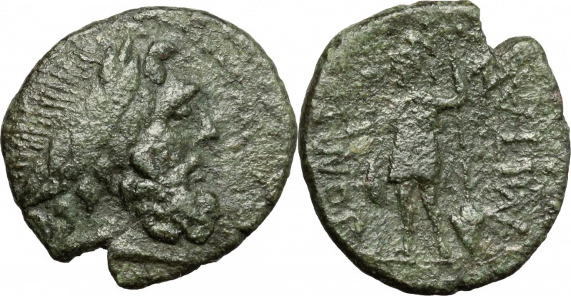 Sicily. Panormos. Roman Rule. AE, after 241 BC. D/ Head of Zeus right, laureate....