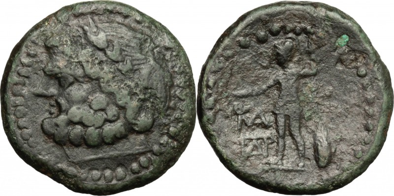 Sicily. Panormos. Roman Rule. AE, after 241 BC. D/ Head of Zeus left, laureate. ...