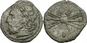 Sicily. Panormos. Roman Rule. AE, after 241 BC. D/ Head of Zeus left, laureate. R/ Thunderbolt. CNS I, 182. AE. g. 2.88 mm. 20.00 About VF.