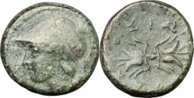 Sicily. Syracuse. Agathokles (317-289 BC). AE. D/ Head of Athena left, helmeted. R/ Thunderbolt. CNS II, 118. AE. g. 2.61 mm. 13.00 Good F.