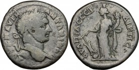 Caracalla (198-217). AE, Thrace, Serdica mint, 198-217. D/ Bust of Caracalla right, laureate. R/ river-god reclinig left, right hand on his knee and r...