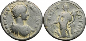 Diadumenian (217-218). AE, Phrygia, Cibyra mint, 217-218. D/ Bust of Diadumenian right, bare headed, draped, cuirassed. R/ Tyche standing left; holdin...