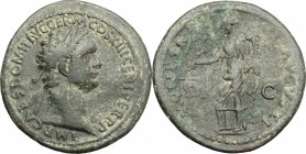 Domitian (81-96). AE As, 87 AD. D/ Head of Domitian right, laureate. R/ Moneta standing left holding scales and cornucopiae. RIC 547. AE. g. 9.98 mm. ...