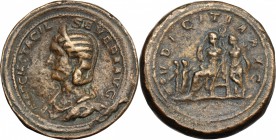 Otacilia Severa, wife of Philip I (244-249). AE 'Paduan' after Giovanni Cavino 1500-1570. D/ Bust of Otacilia Severa left,diademed, draped. R/ Pudicit...